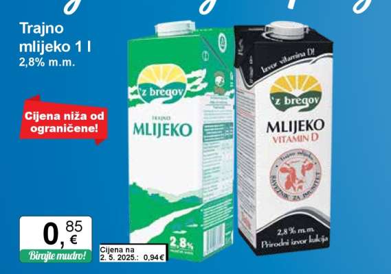 Trajno mlijeko 1 l