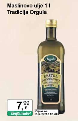 Maslinovo ulje 1 L Tradicija Orgula