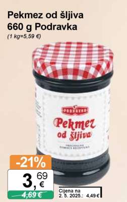 Pekmez od šljiva, 660 g Podravka