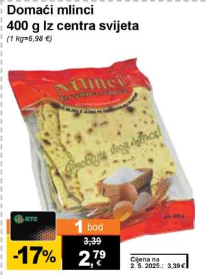 Domaći mlinci 400 g Iz centra svijeta