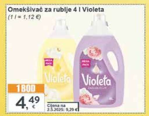 Omekšivač za rublje 4 l Violeta