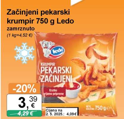 Začinjen pekarski krumpir 750 g Ledo