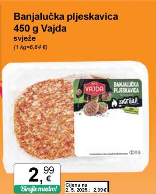 Banjalučka pljeskavica 450 g Vajda
