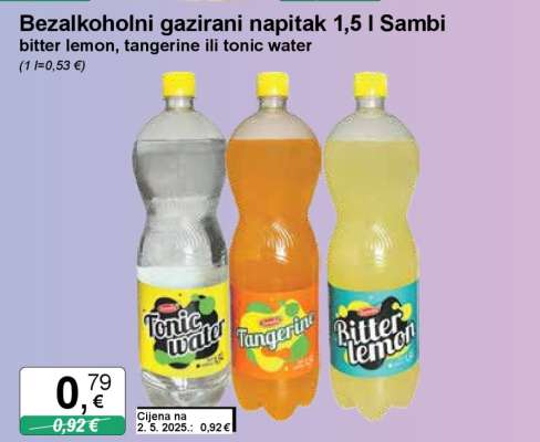 Bezalkoholni gazirani napitak 1,5 l Sambi