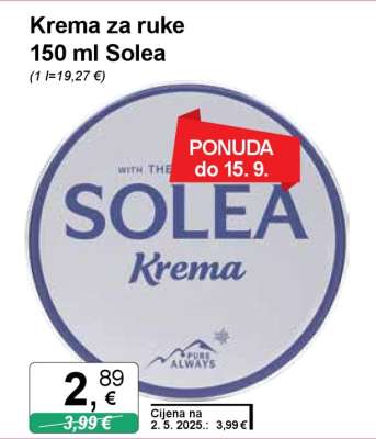 Krema za ruke 150 ml Solea