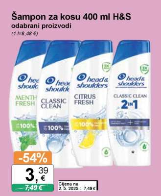 Šampon za kosu 400 ml H&S
