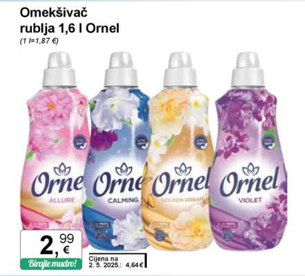 Omekšivač rublja 1,6 l Ornel