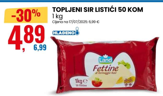 TOPLJENI SIR LISTIĆI 50 KOM