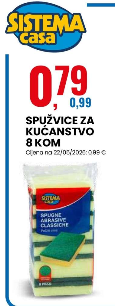 SPUŽVICE ZA KUĆANSTVO 8 KOM