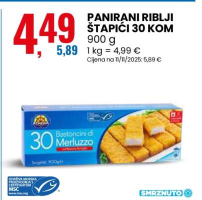 PANIRANI RIBLJI ŠTAPIĆI 30 KOM