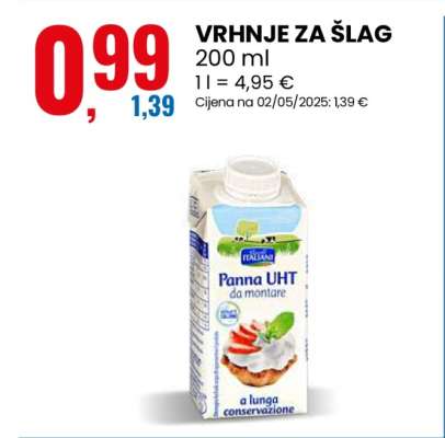 Vrhnje za šlag