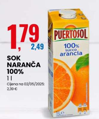 SOK NARANČA 100%