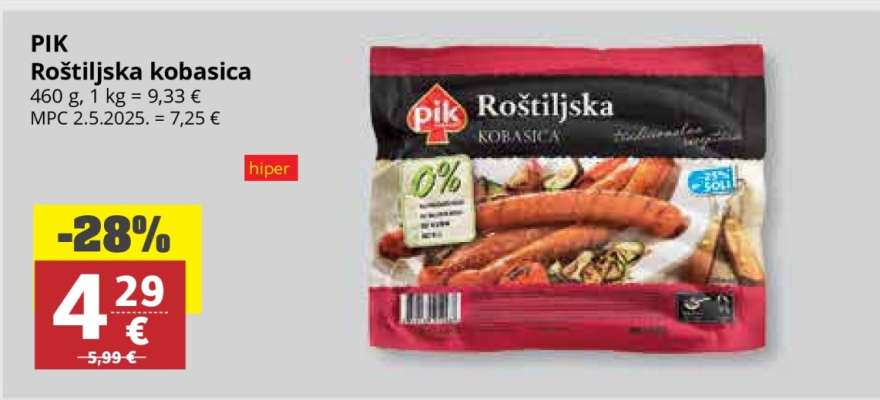 PIK Roštiljska kobasica