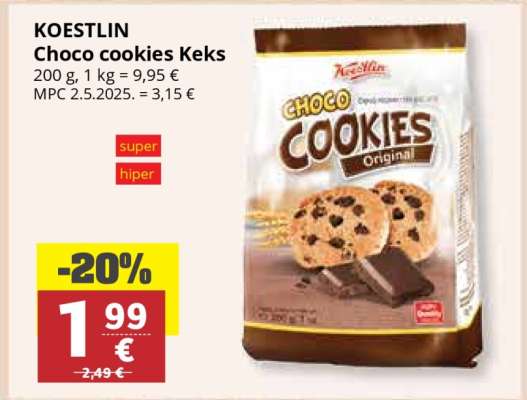 KOESTLIN Choco cookies keks