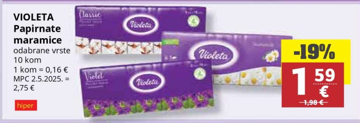 VIOLETA PAPIRNATE MARAMICE