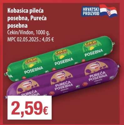 Kobasica pileća posebna, pureća posebna