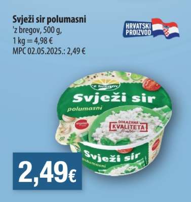 Svježi sir polumasni