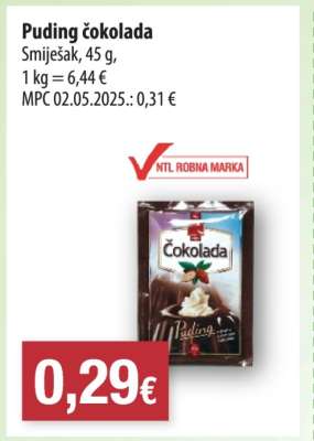 Puding čokolada