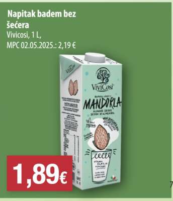 Napitak badem bez šećera