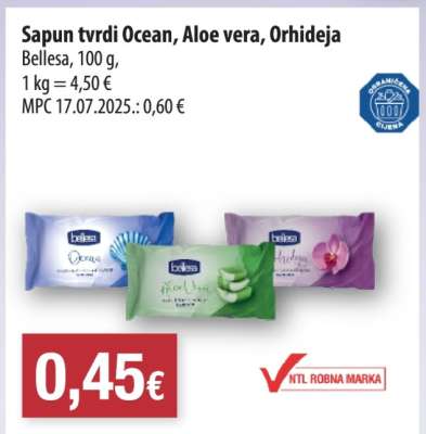 Sapun tvrdi Ocean, Aloe Vera, orhideja