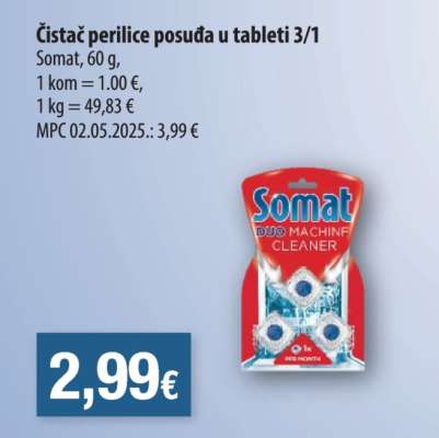 Čistač perilice posuđa u tableti 3/1