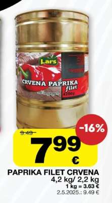 PAPRIKA FILET CRVENA
