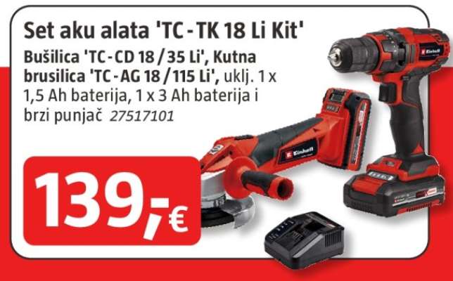 Set aku alata 'TC - TK 18 Li Kit'