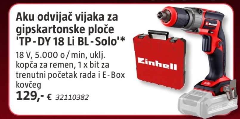 Aku odvijač vijaka za gipskartonske ploče 'TP-DY 18 Li BL-Solo'