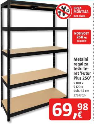 Metalni regal za teški teret 'Futur Plus 250'