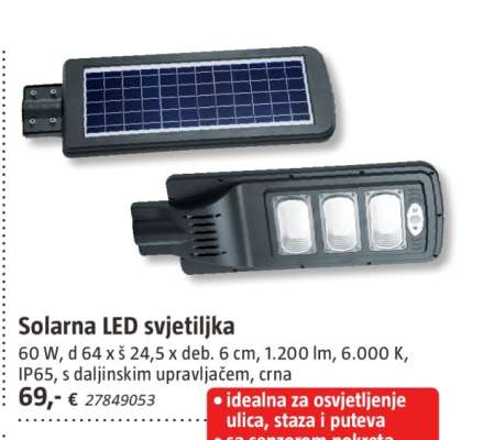 Solarna LED svjetiljka