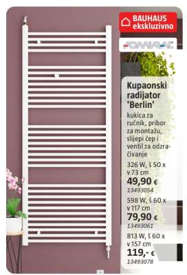 Kupaonski radijator 'Berlin'