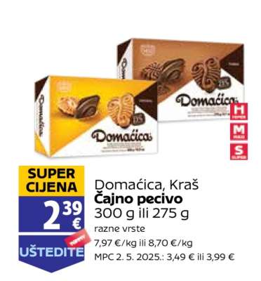 Domaćica, Kraš Čajno pecivo