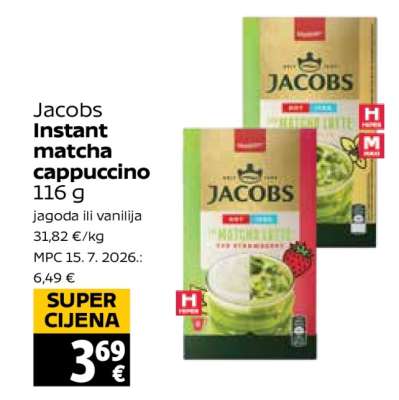 Jacobs Instant matcha cappuccino 116 g