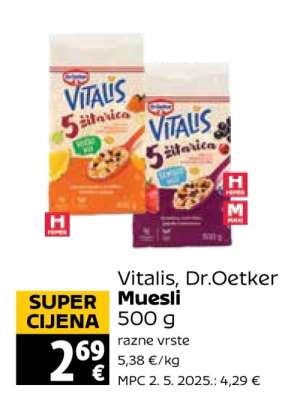 Vitalis, Dr. Oetker Muesli