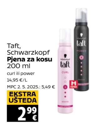 Taft, Schwarzkopf Pjena za kosu