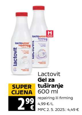 Lactovit Gel za tuširanje 600 ml