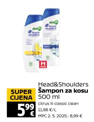 HEAD&SHOULDERS ŠAMPON ZA KOSU
