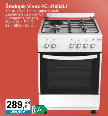 Štednjak Vivax FC-31602LI