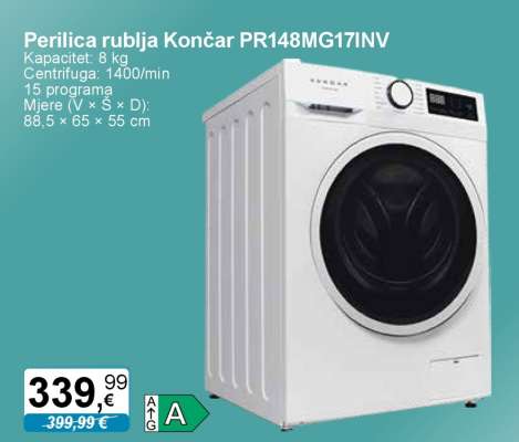 Perilica rublja Končar PR148MG17INV