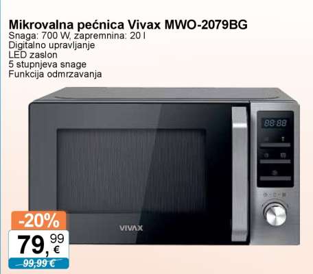 Mikrovalna pećnica Vivax MWO-2079BG