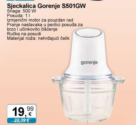 Sjeckalica Gorenje S501GW