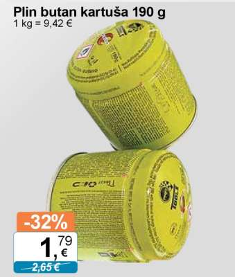 Plin butan kartuša 190 g