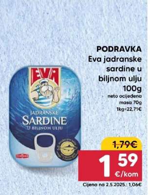 PODRAVKA Eva jadranske sardine u biljnom ulju