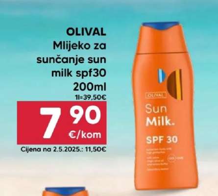 OLIVAL Mlijeko za sunčanje Sun milk spf30 200ml