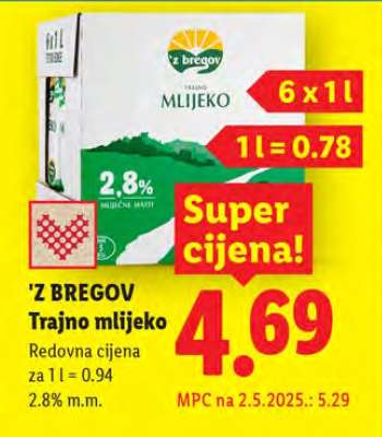 `Z BREGOV Trajno mlijeko