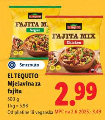EL TEQUITO Mješavina za fajitu