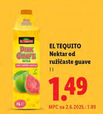 EL TEQUITO Nektar od ružičaste guave