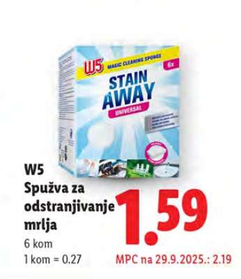 W5 Spužva za odstranjivanje mrlja