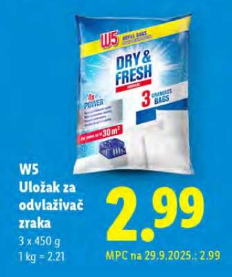 W5 Uložak za odvlaživač zraka