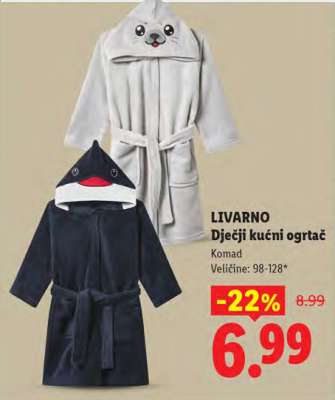 LIVARNO Dječji kućni ogrtač